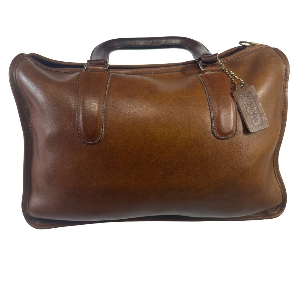 Vintage 70s Coach Tabac Leather Slim Satchel Bag NYC Era 9430 Creed 717-3365